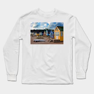 Beach Huts Hengistbury Head Dorset England UK Long Sleeve T-Shirt